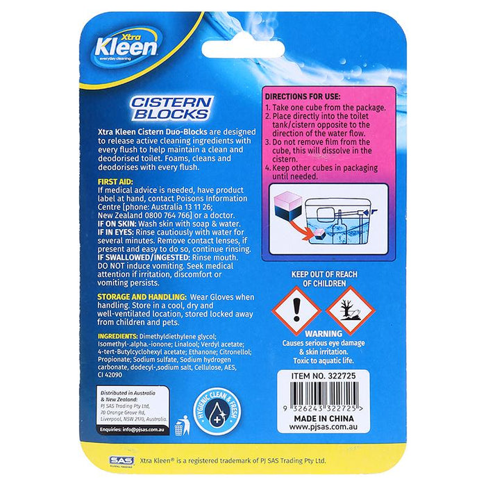 Toilet Deodorising Cistern Duo Cube Blocks 4PK - Assorted Scents
