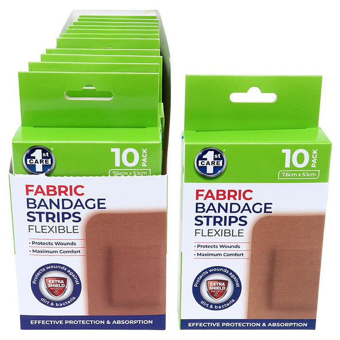 Bandage Strips Flexible 10pk - Fabric