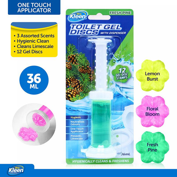 Toilet Gel Discs & Dispenser - Assorted Scents