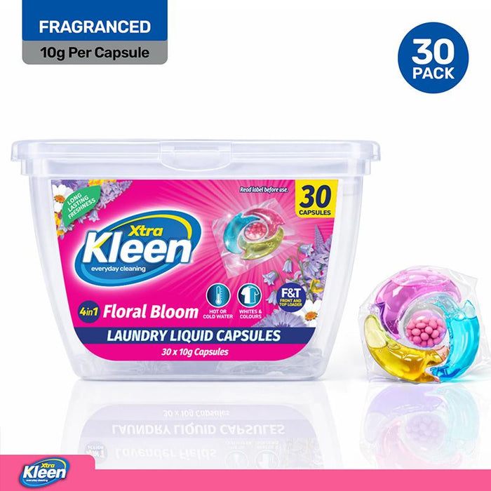 Laundry Bulk 30PK Capsules With In Wash Booster Beads - Floral Bloom