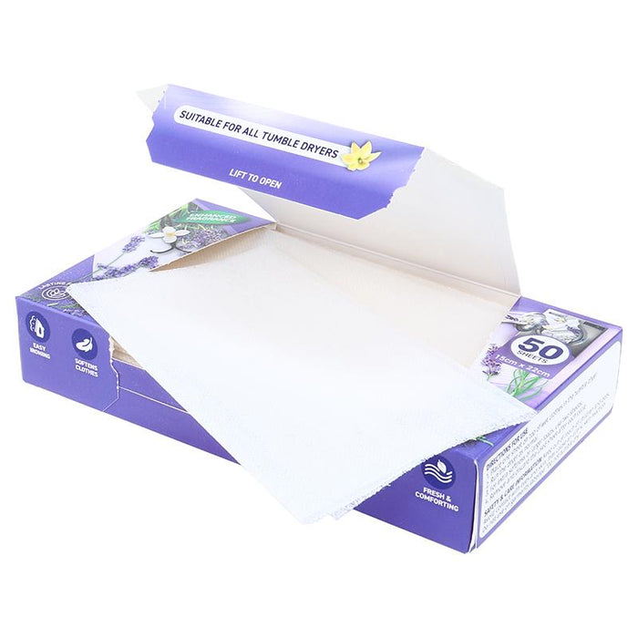 Laundry Tumble Dryer Sheets Bulk 50PK - Lavender Fields
