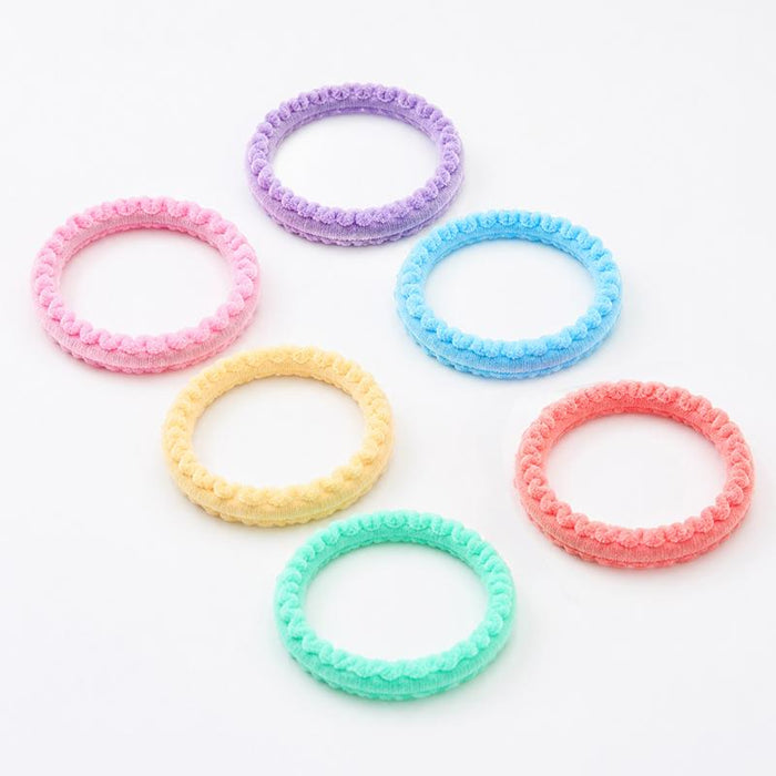 Hair Elastic Ties Ruffled 50pk In Tube