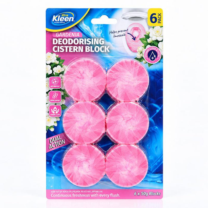 Toilet Deodorising Cistern Blocks 6PK – Gardenia