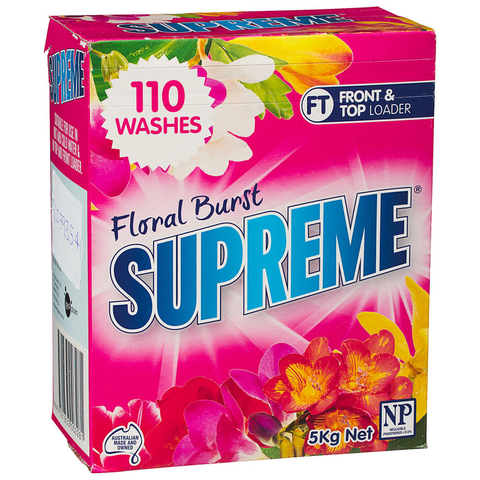 Supreme Laundry Powder Floral Burst 5kg 110 Washes