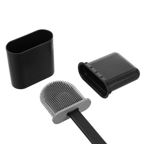 Wall Mount Toilet Brush Set With Silicone Bristles