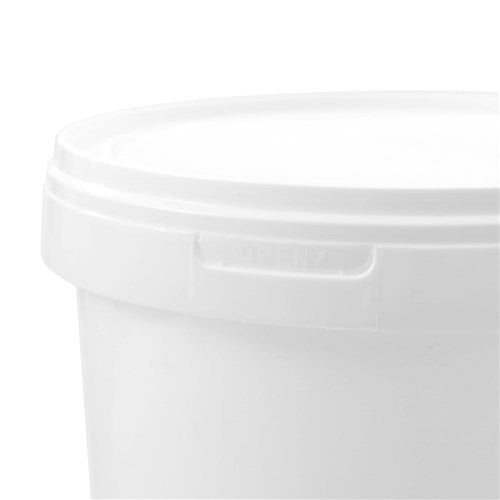 Handled Pail Bucket with Lid 2.5 Litre White