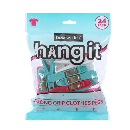 Hangit Strong Grip Clothes Pegs 24 Pk