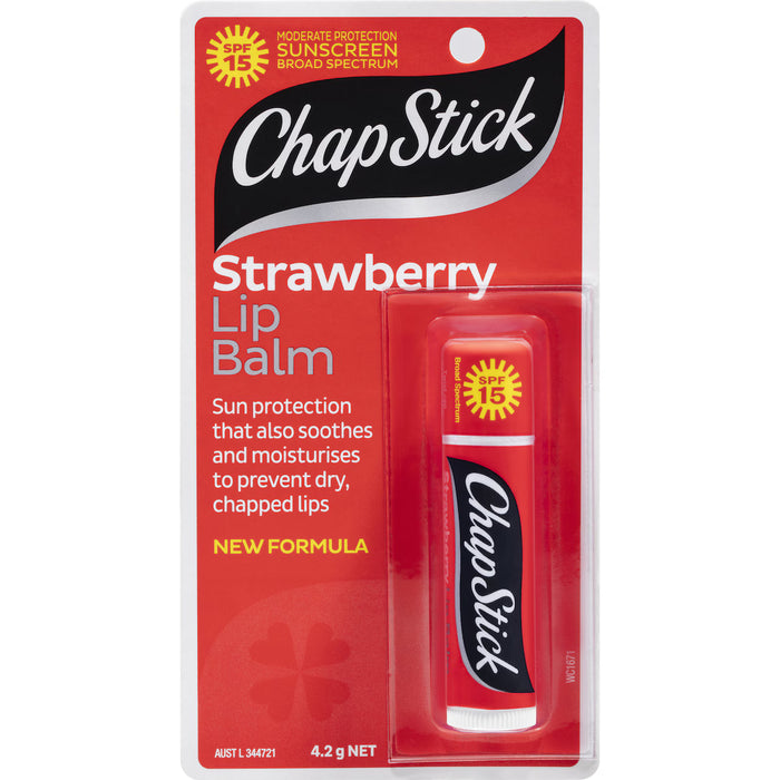 Chapstick Strawberry Lip Balm With SPF 15+ Sunscreen
