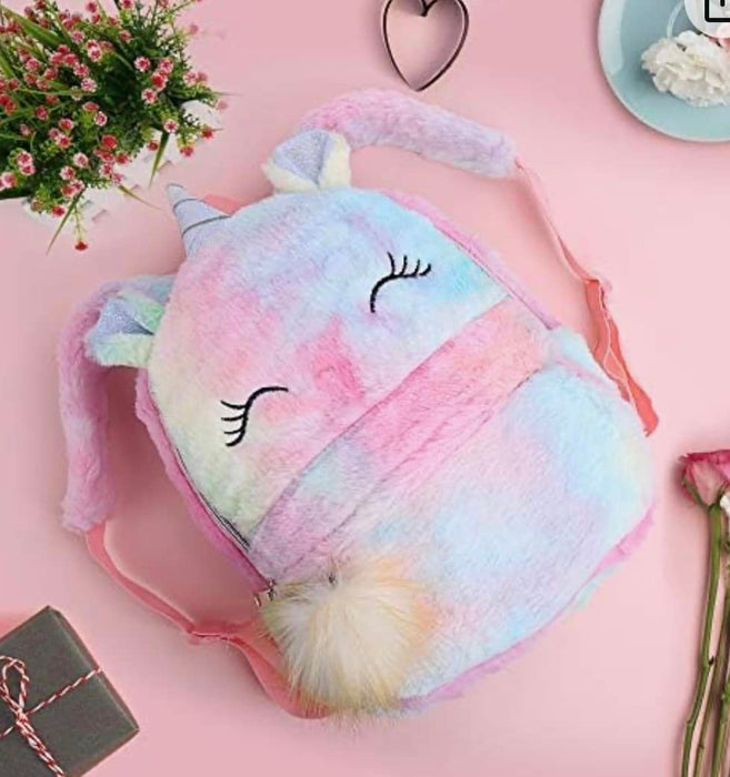 Fluffy Soft Unicorn Back Pack