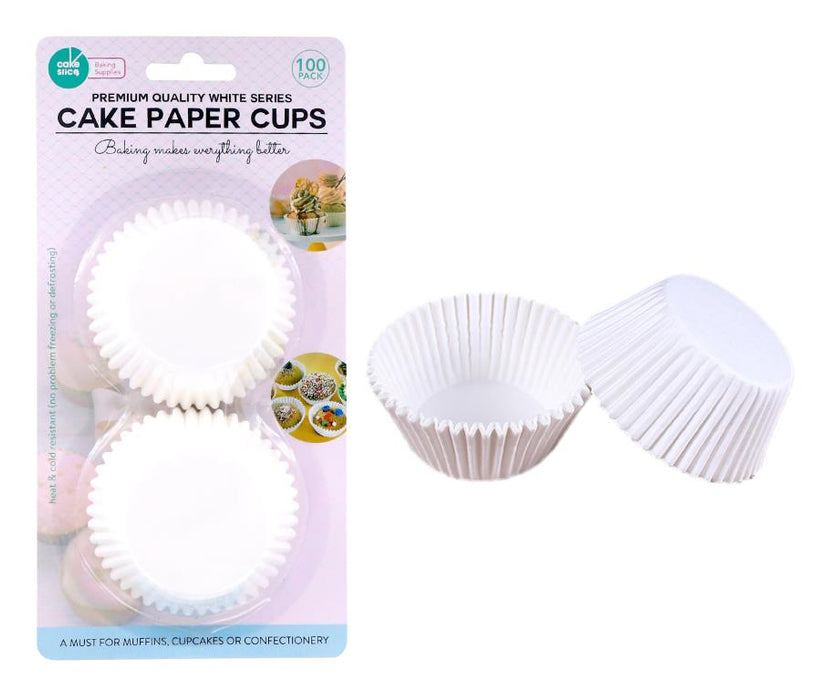 Bulk 100Pk Cup Cake Papers White