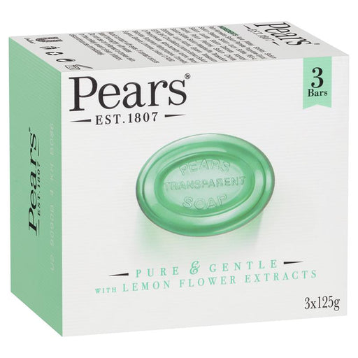 Pears Pure & Gentle Soap With Lemon Flower Extract 3 Pack