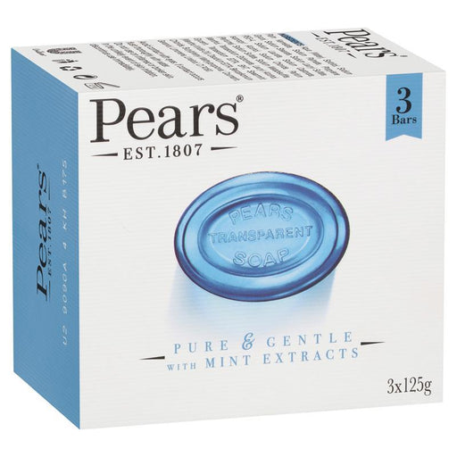 Pears Soap Pure And Gentle With Mint Extracts 3 Pack