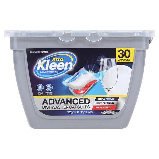 3 In 1 Dish Washer Tablet Capsules 30pk - Powder & Liquid