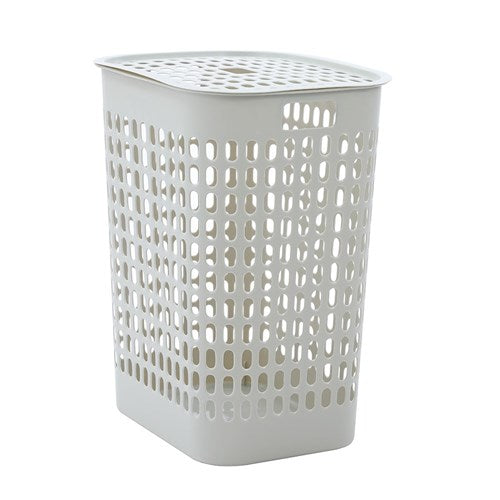 Laundry Large Hamper Lidded 58 Litre - Light Grey *** LOCAL DELIVERY ONLY *** No postage available
