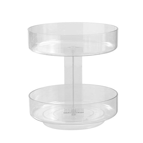 Crystal Round Turn Table 2 Tier