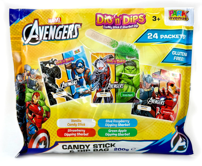 Bulk 24PK Avengers Dig n Dip Candy
