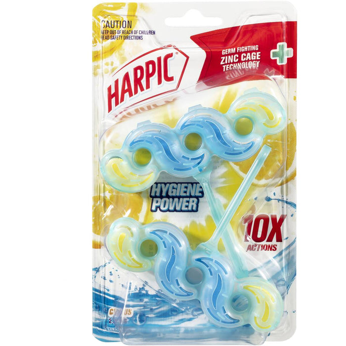 Harpic Hygiene Power Toilet Cleaner Zinc Cage Citrus 2PK