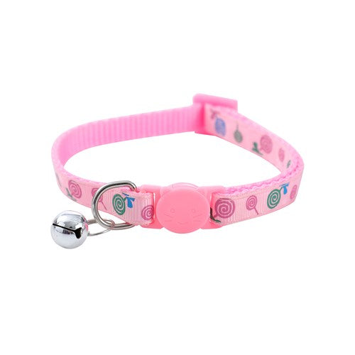 Cat Collar With Bell - Pink