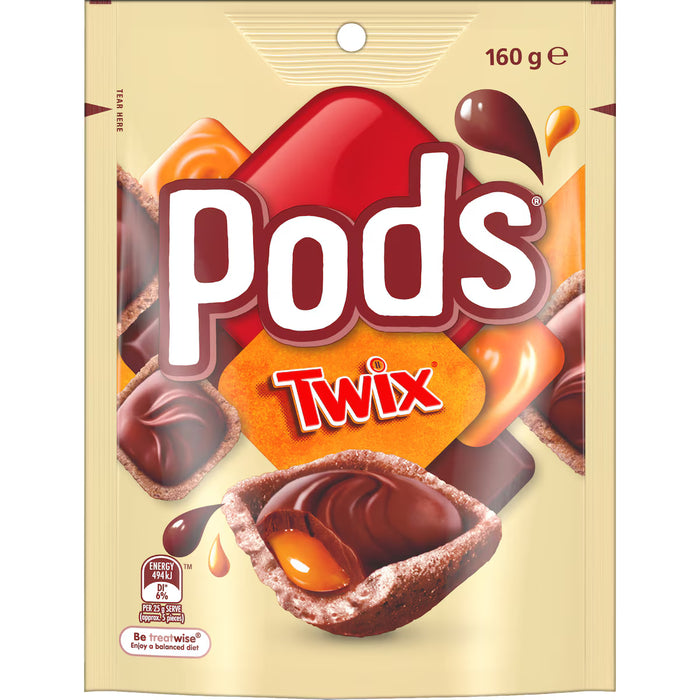 Pods Twix Chocolate Snack & Share Bag 160g