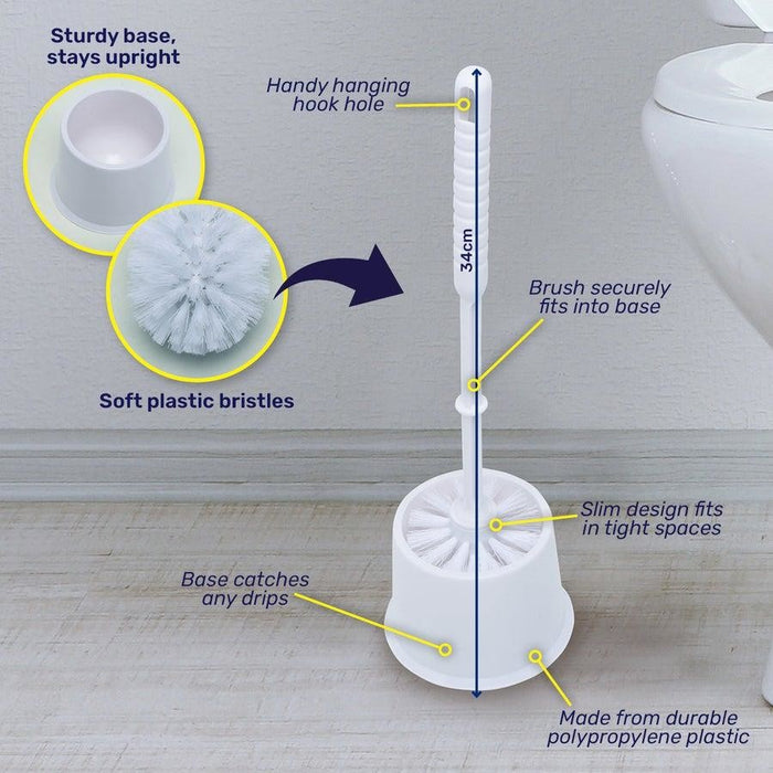 Toilet Brush Set White