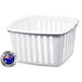 White Square Laundry Washing Basket With Handles 45 Litre