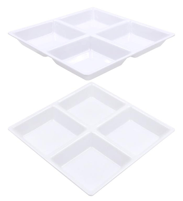 Adult / Kids Snack Plate White Melamine 22cm x 22cm