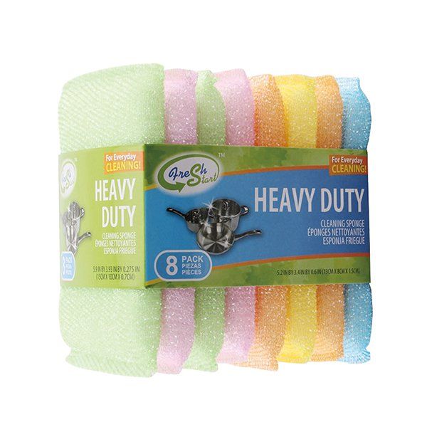 Fresh Start Heavy Duty Sponge Scourer 8 Pack