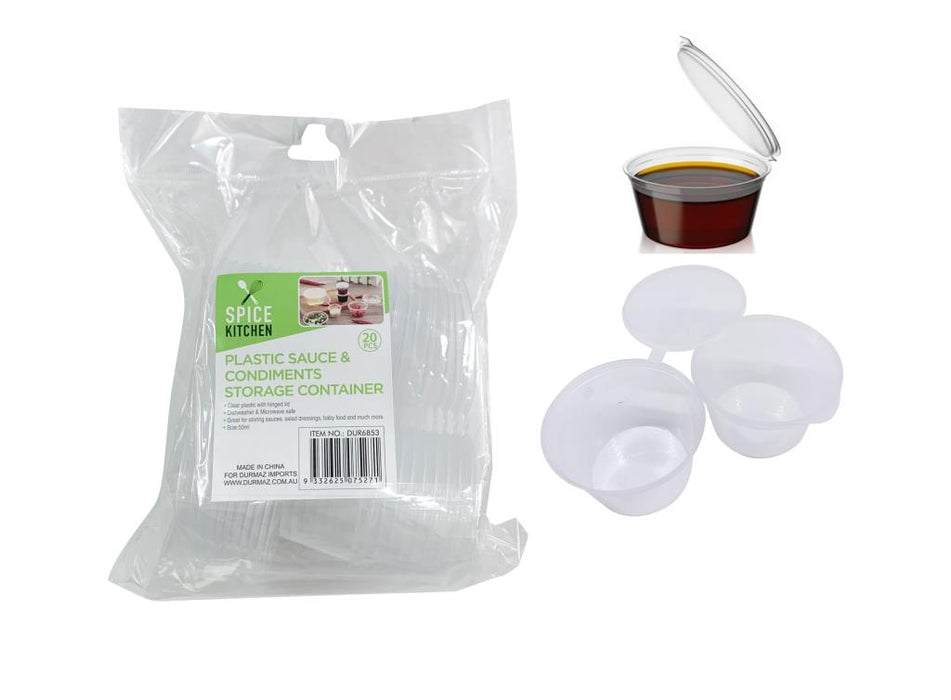 Sauce + Condiments Containers 20PK
