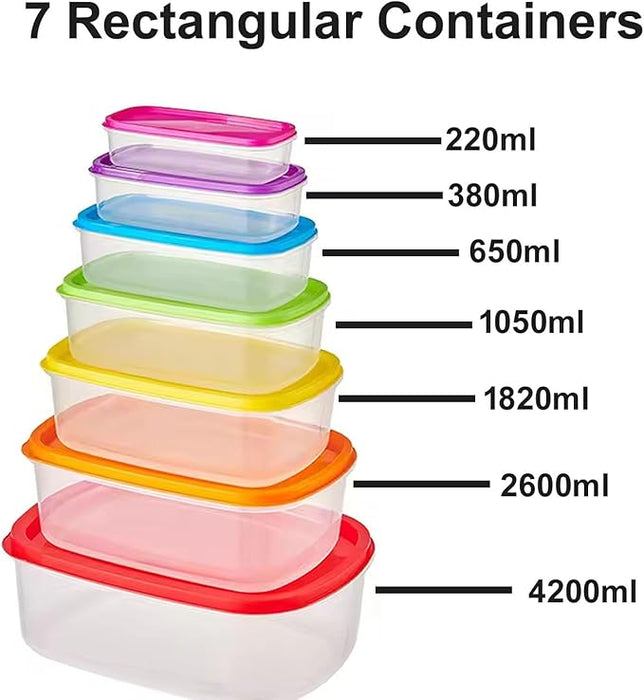 Fresh Guard Plastic Container Set 14PK - Rectangular
