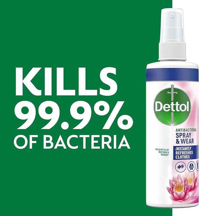 Dettol Spray & Wear Fabric Freshener Pink Water Lily 250 ml