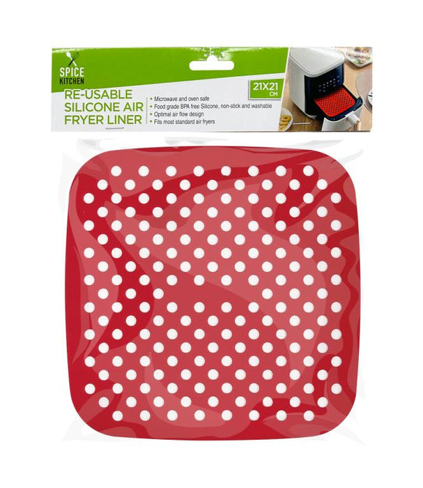 Silicone Re-usable Air Fryer Liner Mat Square 21cm
