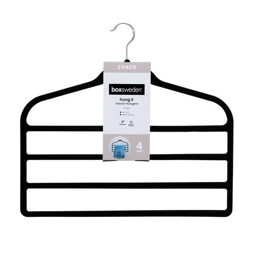 Velvet 4 Tier Hanger 2PK