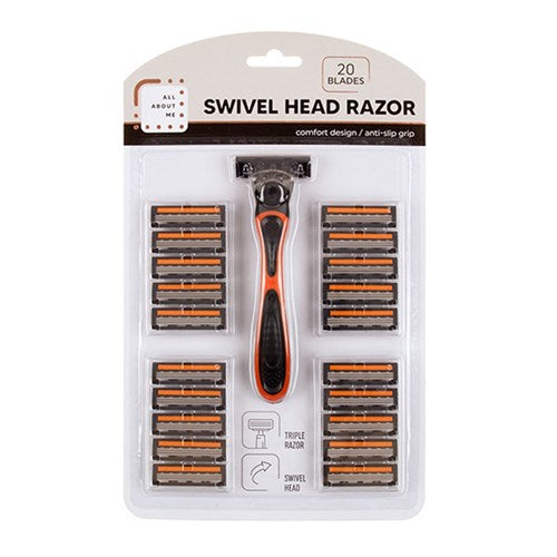 Swivel Head Razor + 20 Blades