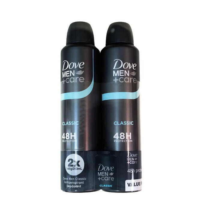 Dove Twin Pack Men + Care Classic Antiperspirant Deodorant Value Pack 2 x 250ml