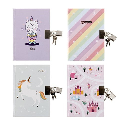 Girls Hard Cover Locakable Notebook