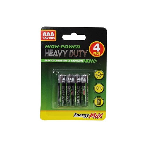 Batteries Heavy Duty AAA 4PK