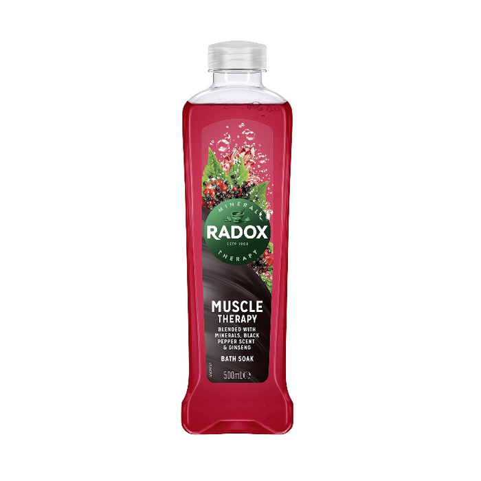 Radox 500ml Bath Soak Muscle Therapy Enriched With Black Pepper & Ginseng Scent