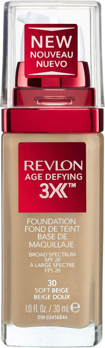 Revlon Age Defying 3X Foundation 30ml - Soft Beige 30