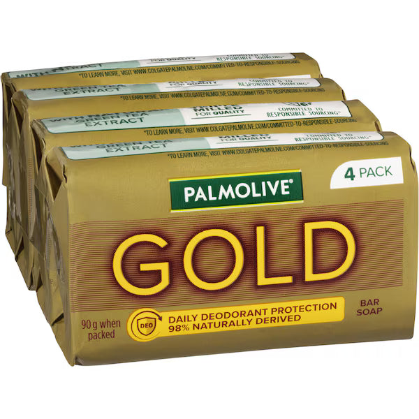 Palmolive Bar Soap Gold Deodorant Protection 90g x 4 pack