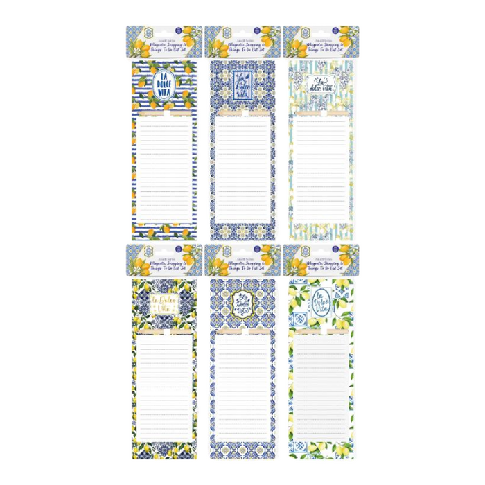 Magnetic Shopping With Pencil List La Dolce Vita Series - Single