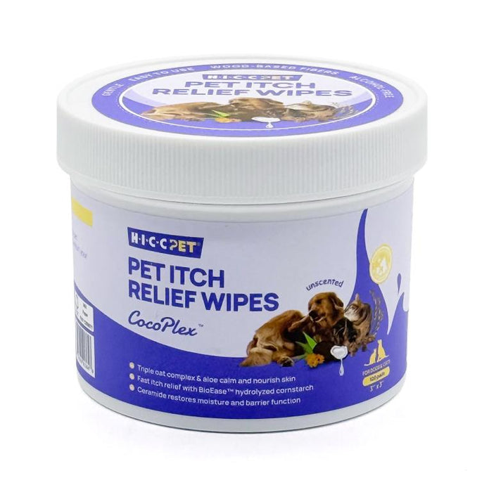 Pet Itch Relief Wipes Bulk 100PK With Triple Oat + Aloe Vera