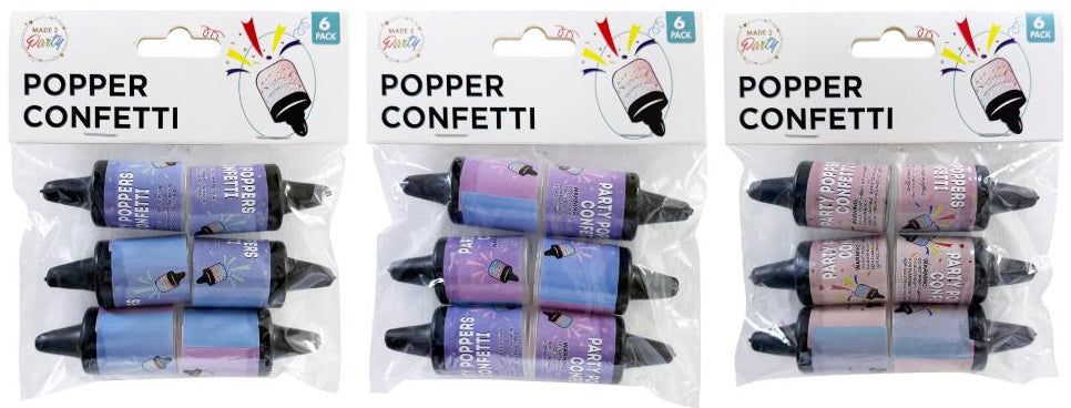Popper Confetti 6PK