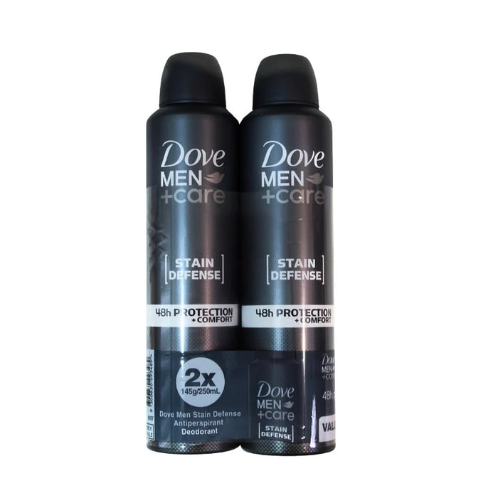 Dove Twin Pack Men + Care Stain Defense Antiperspirant Deodorant Value Pack 2 x 250ml