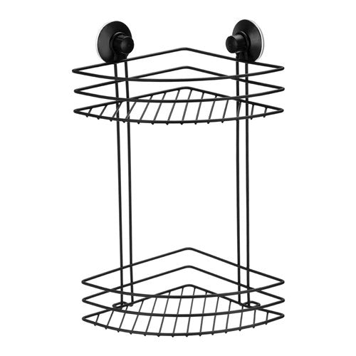 Wire Suction Two Tier Corner Shower Caddy