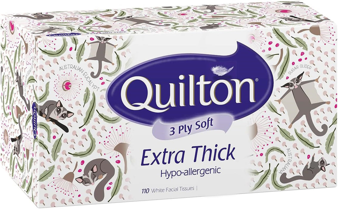 Quilton Extra Thick Facial Tissues 3Ply Pack Of 110 Sheets