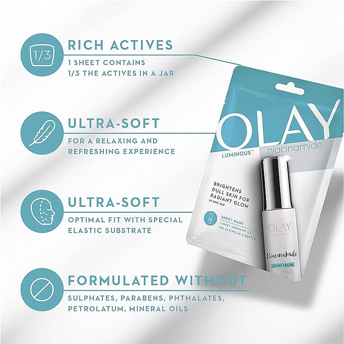 Olay Sheet Mask Luminous Niacinamide + Hyaluronic