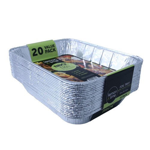 Bulk 20PK Foil BBQ Trays