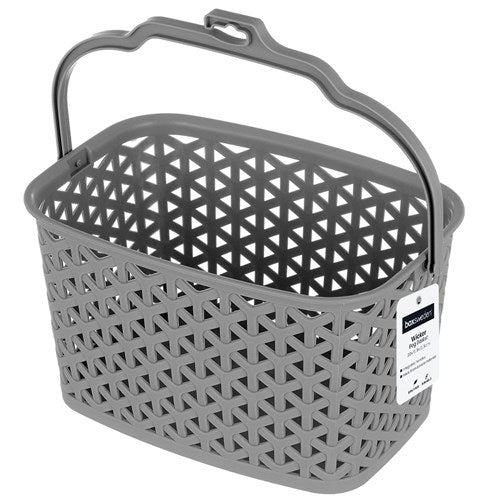 Wicker Design Peg Basket With Handle