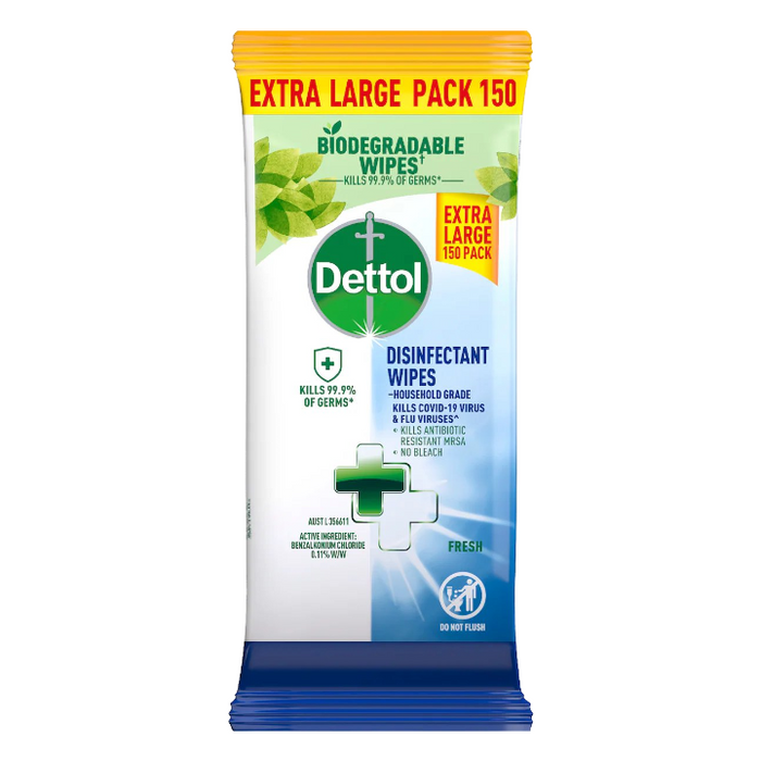 Dettol Disinfectant Wipes Bulk 150PK Fresh Scent