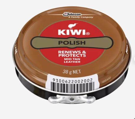 Kiwi Shoe Polish Renews & Protects - Mid Tan Leather